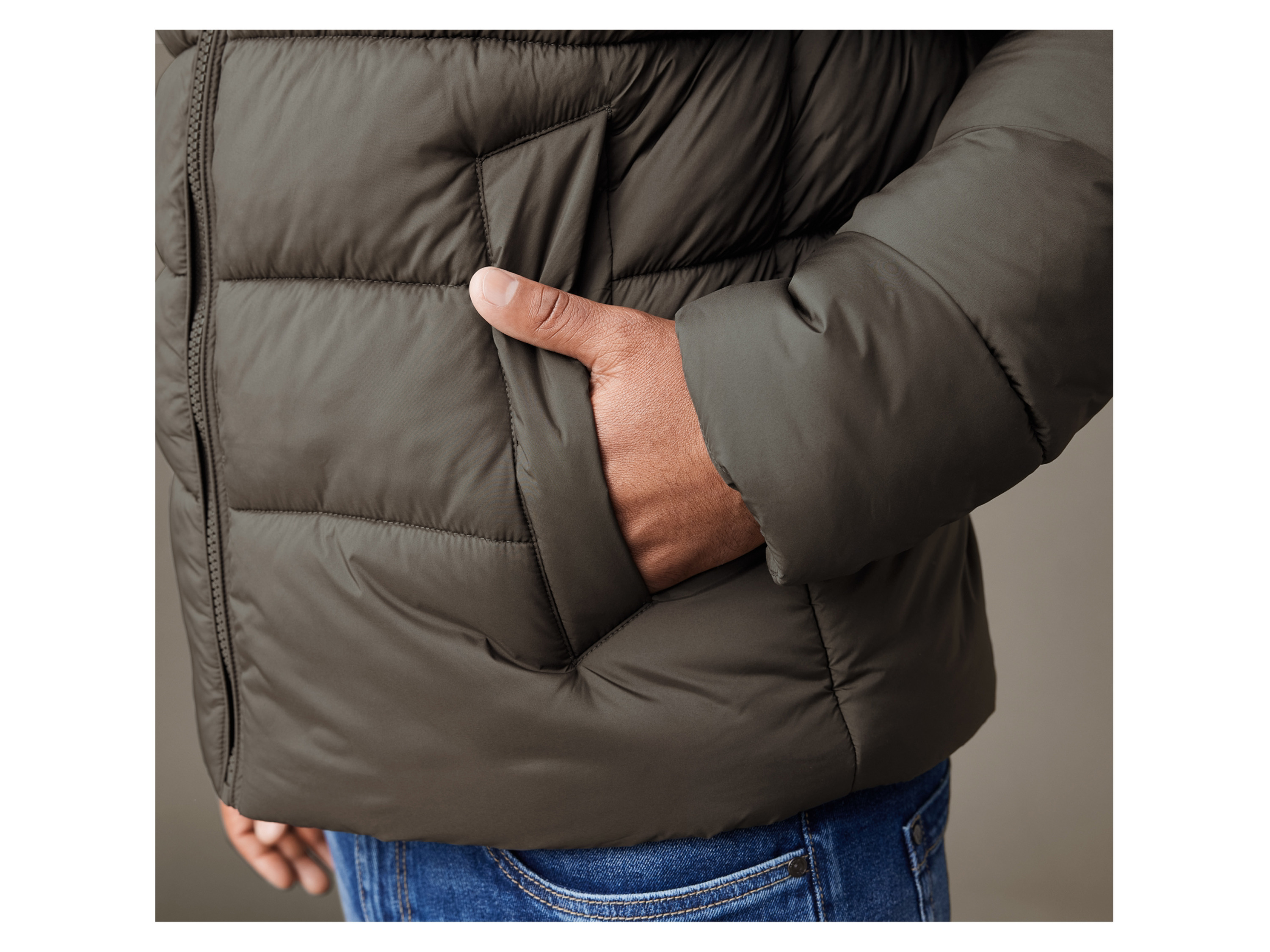 Thumbnail - LIVERGY® Herren Steppjacke Thermo (Braun, S (44/46))