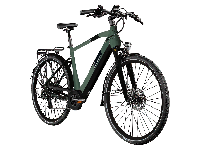Ein dunkelgrünes Zündapp Zero E-Bike