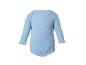 Blauer langärmeliger Baby-Body.