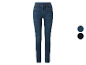 Dunkelblaue Skinny Jeans für Damen mit zwei Farboptionen: Blau und Schwarz.