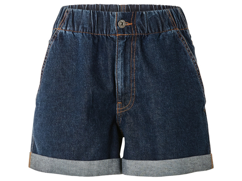 Blaue Denim Shorts mit Gummizugbund.