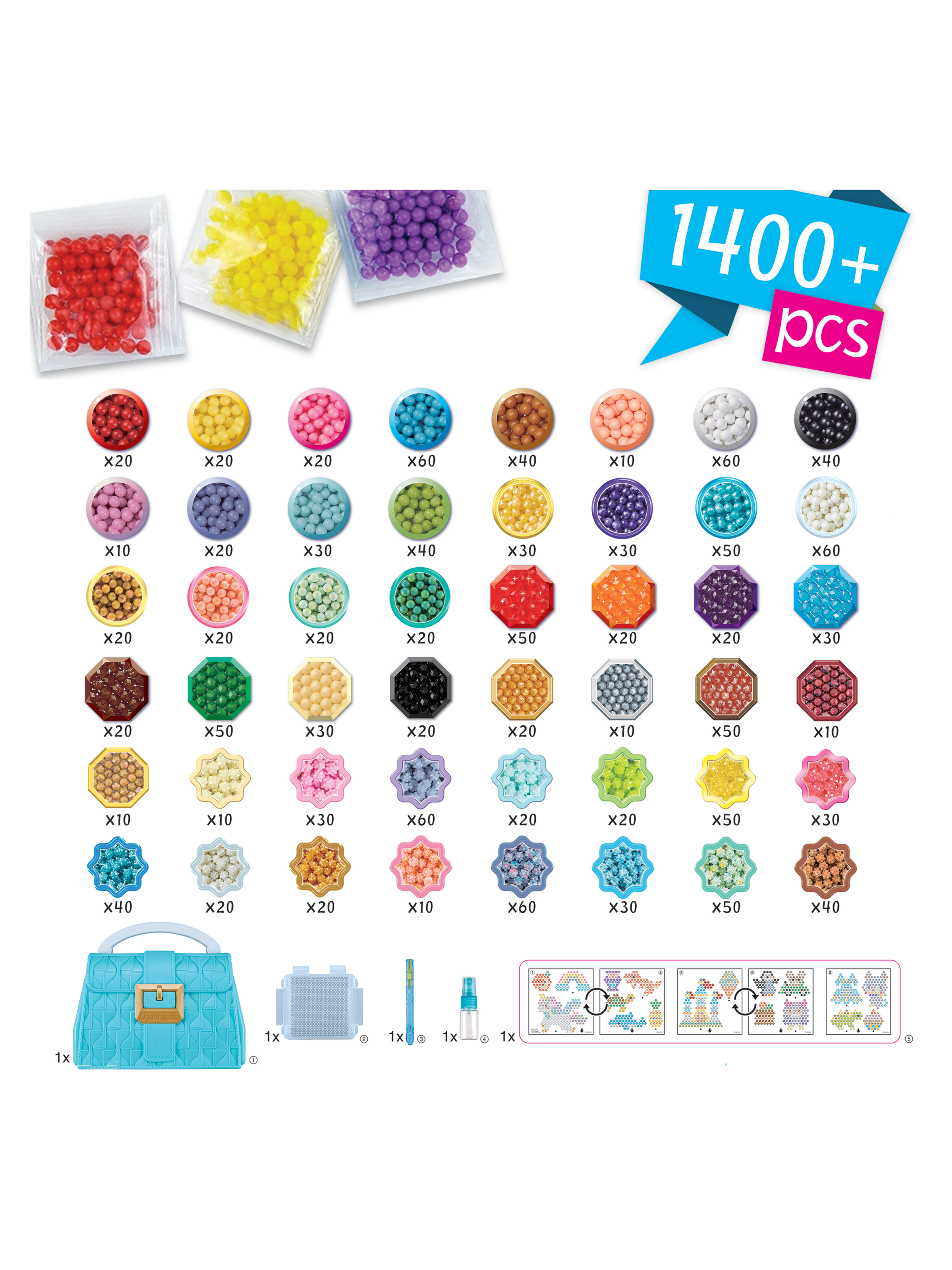 Aquabeads Kreativset Designer Handtasche Bastelset – Bild 4 von 4