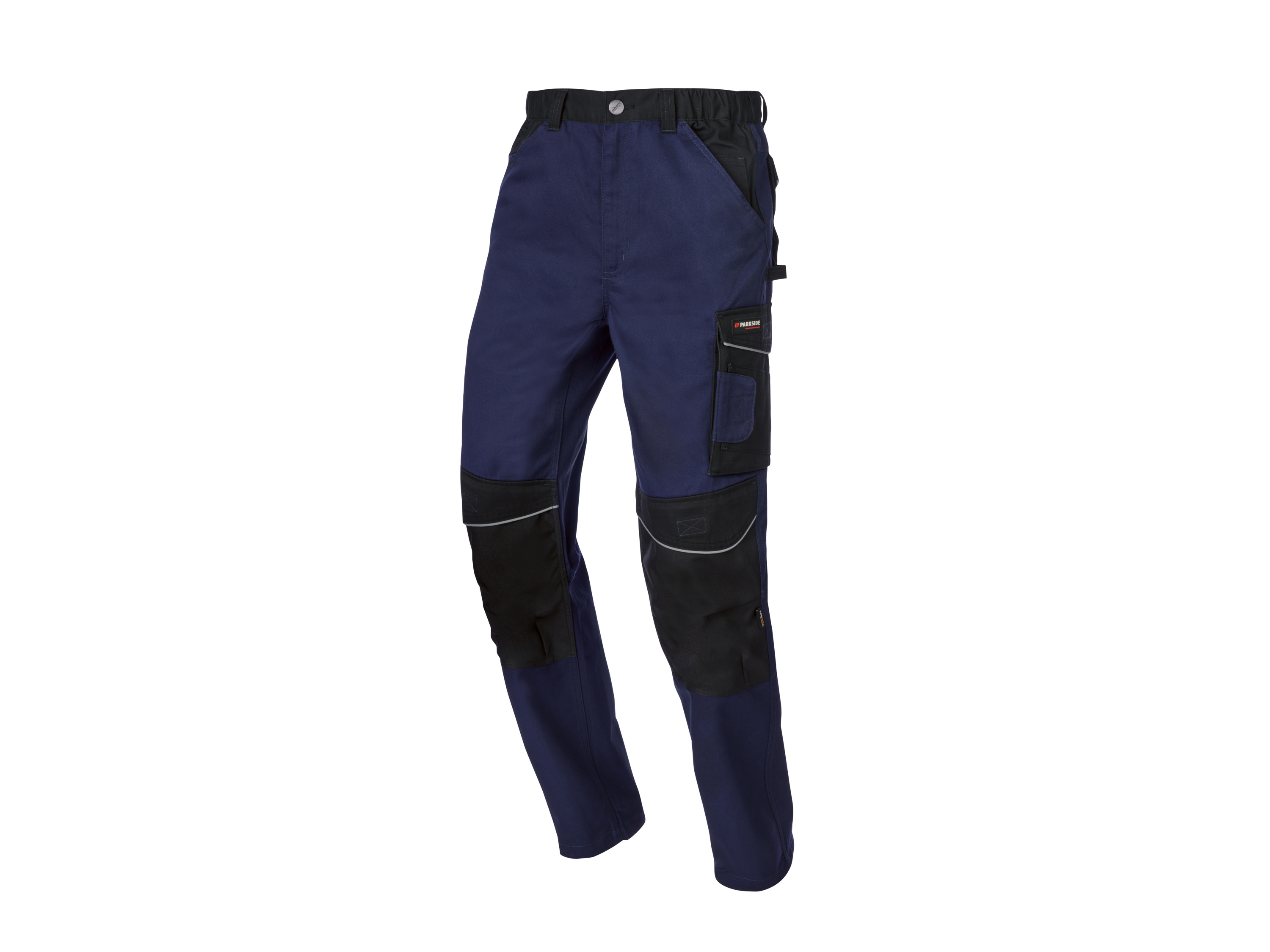 PARKSIDE PERFORMANCE® Herren Arbeitsbundhose (Navy, 58)““ | mit praktischen Taschen für Werkzeug, Handy etc. Länge: lang Futter: – Material: Polyester recycelt, 35 % Baumwolle Pflegehinweis: waschen bei max. 60 °C nicht bleichen schonende Trocknung im Wäschetrockner bei max. 60 °C bügeln bis 150 °C Stufe 2. Dampfbügeleisen kann verwendet werden nicht trockenreinigen Größe: 46 – 58 Meine Lidl-Größe – so einfach gehts Deine Größe findest du in der Lidl-Größentabelle . Oeko-Tex® Standard 100 Geprüft auf Schadstoffe Zertifizierungsnummer: 23.Hbd.35745 Hohenstein Htti Standard 100 by Oeko-Tex® ist die weltweit bekannteste, unabhängige Zertifizierung schadstoffgeprüfter Textil- und Lederprodukte aller Art – vom Garn und den Stoffen bis hin zum gebrauchsfertigen Artikel. Das Label bestätigt