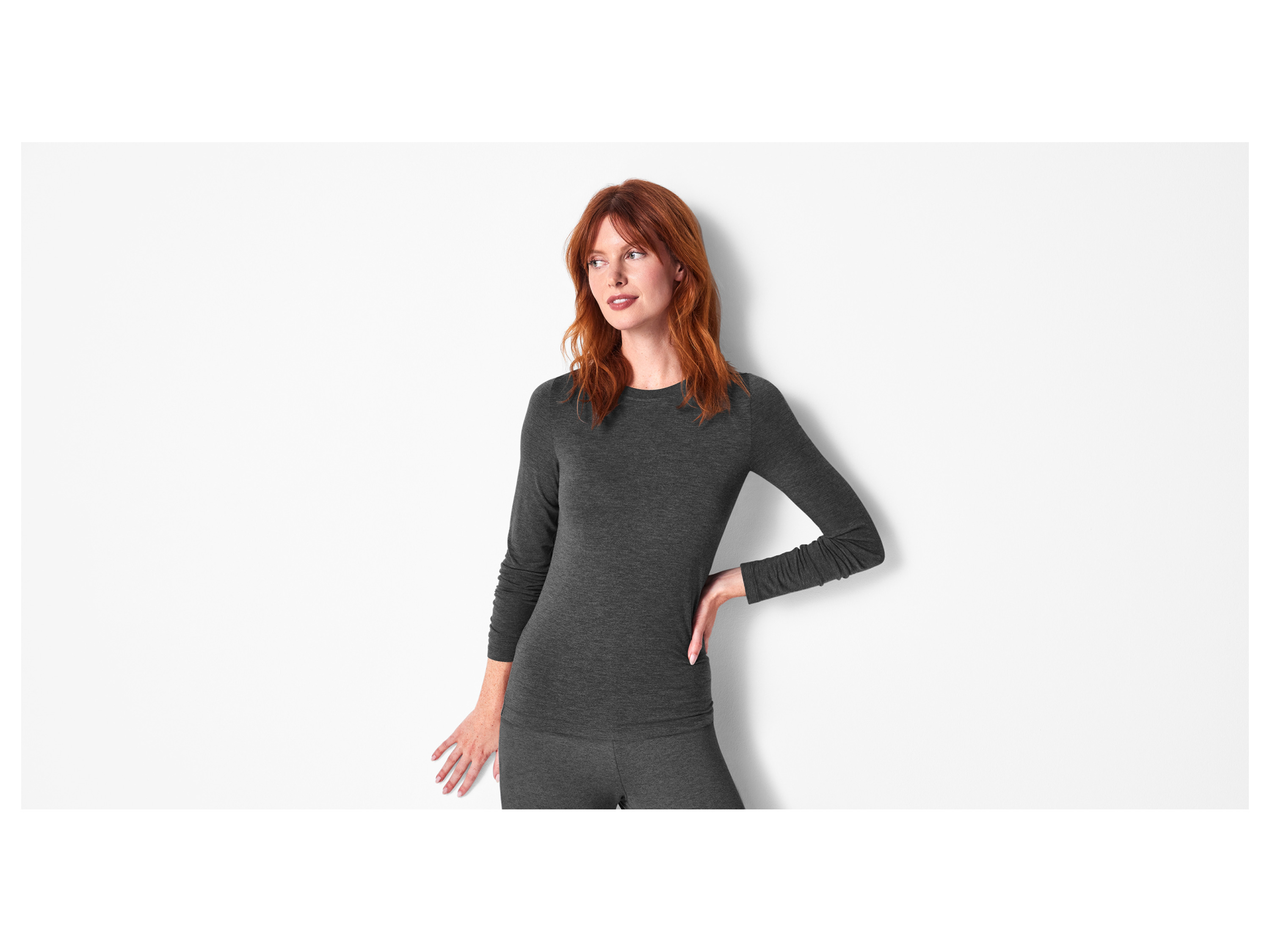 ESMARA® Damen Thermo-Unterziehshirt (Grau, M(40/42)) – Bild 2 von 3