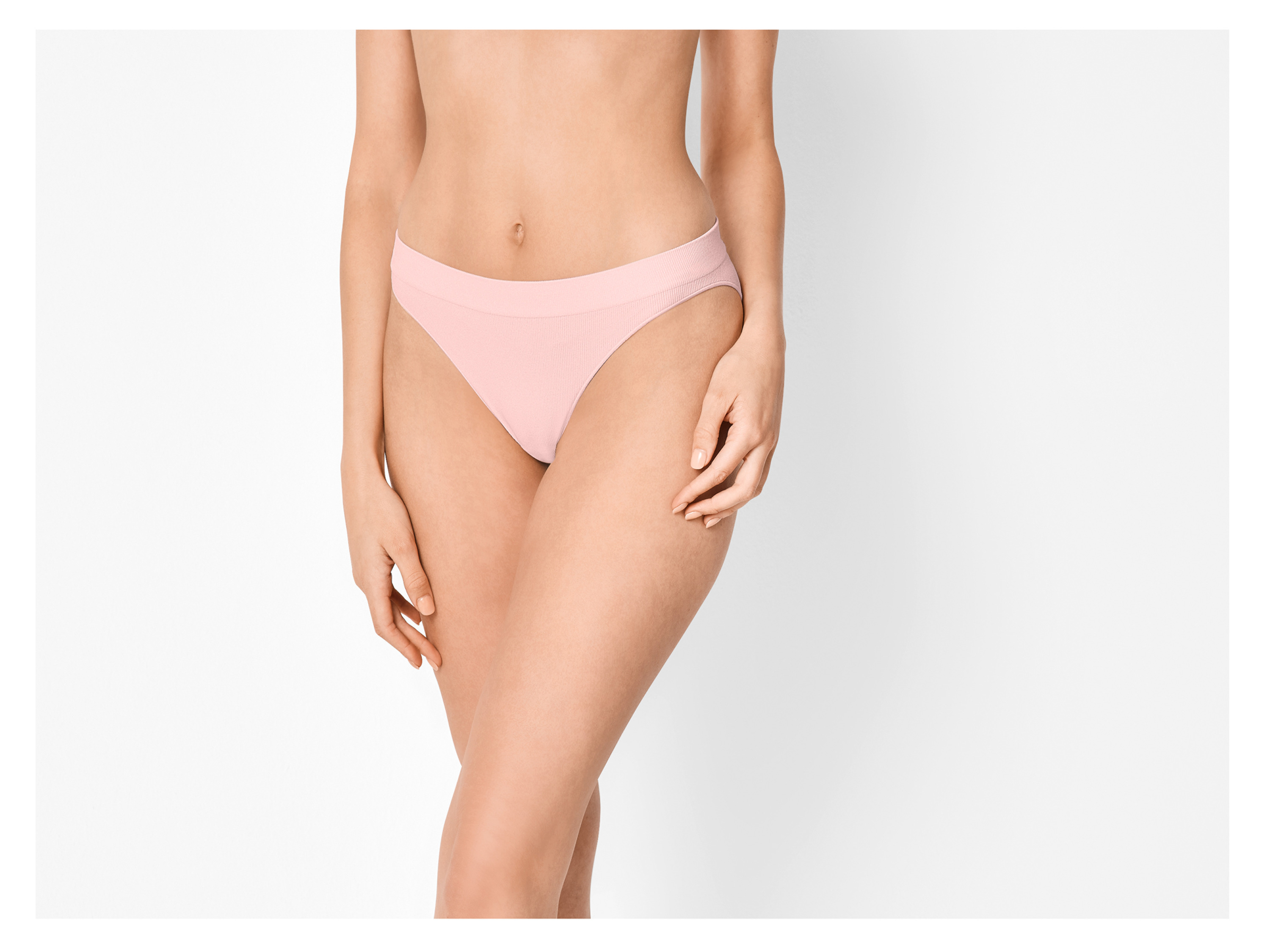 Thumbnail - esmara® Damen Slip Rippe seamless, 3 Stück (Rosa, L(44/46))