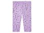 Lilafarbene Kinderleggings mit bunten Punkten.