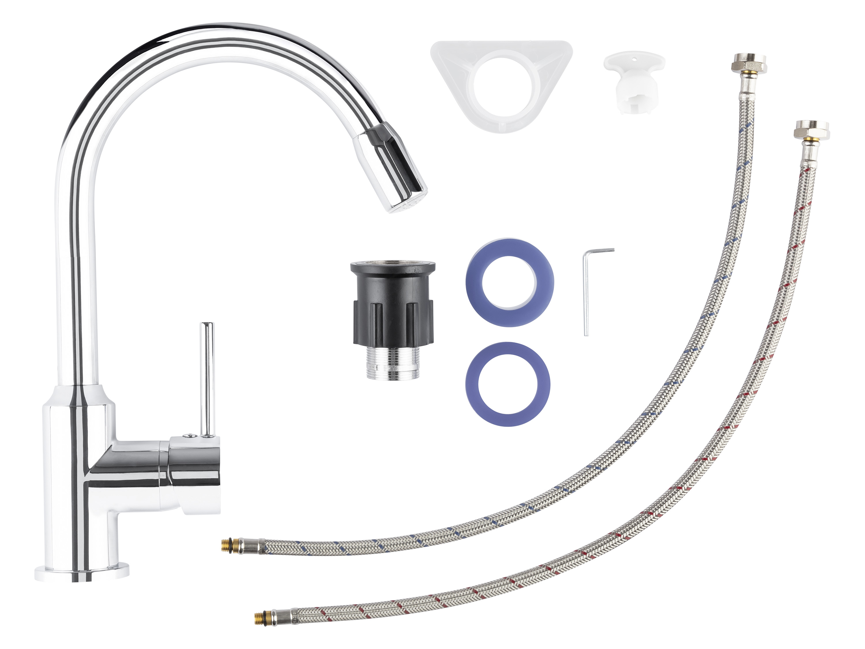 Thumbnail - LIVARNO home LED Spültischarmatur chrom/ chrom- schwarz (Chrom)