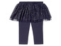 Dunkelblaue Leggings mit glitzerndem Tüllrock.
