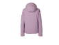 Lila Outdoorjacke für Damen mit Kapuze, Rückansicht.