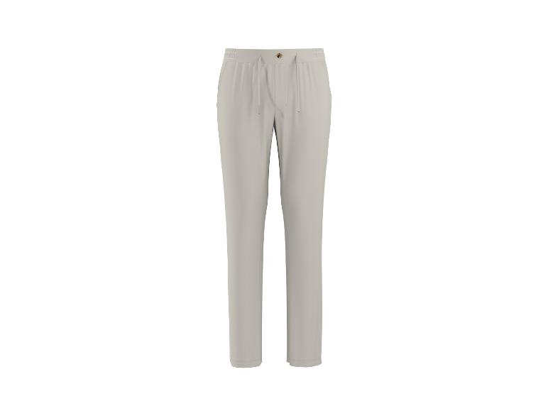 Hellbeige Jogginghose mit Kordelzug in der Taille.