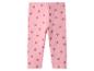 Rosa Kinderleggings mit Erdbeermuster.