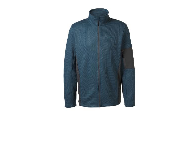 Blaue Herren-Reißverschlussjacke mit dunklen Einsätzen