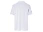 Weißes kurzärmeliges Poloshirt, Rückansicht