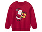 Roter Weihnachtspullover mit Pixel-Weihnachtsmann.