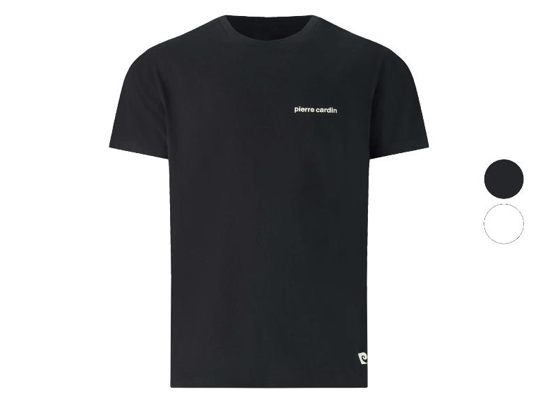 Schwarzes Kurzarm-T-Shirt mit kleinem Logo unten rechts.