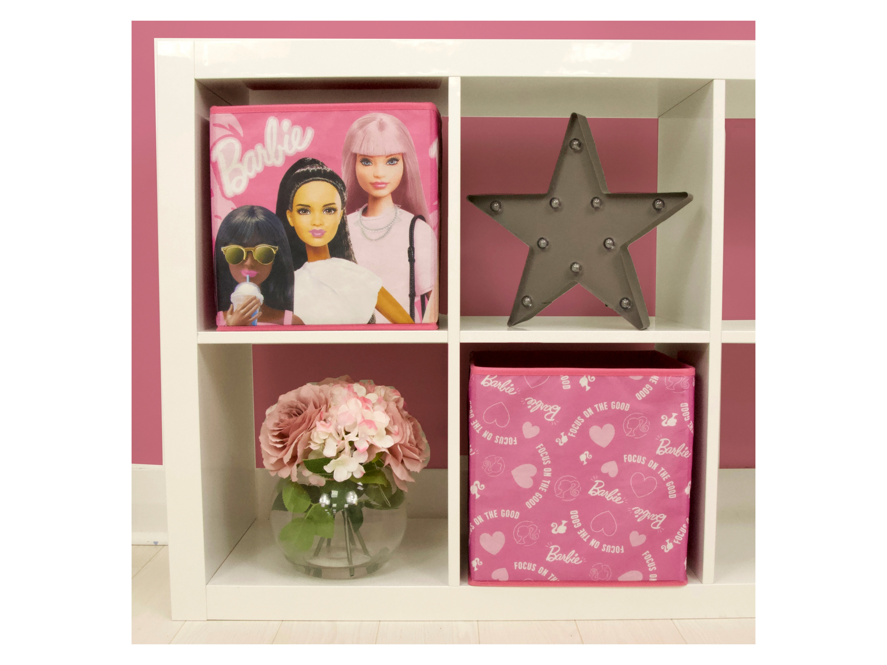 Thumbnail - Barbie Storage Boxen 2er 30x30x30 cm (Pink)""