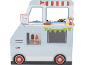 Spielzeug-Foodtruck aus Holz mit Spiellebensmitteln und Zubehör