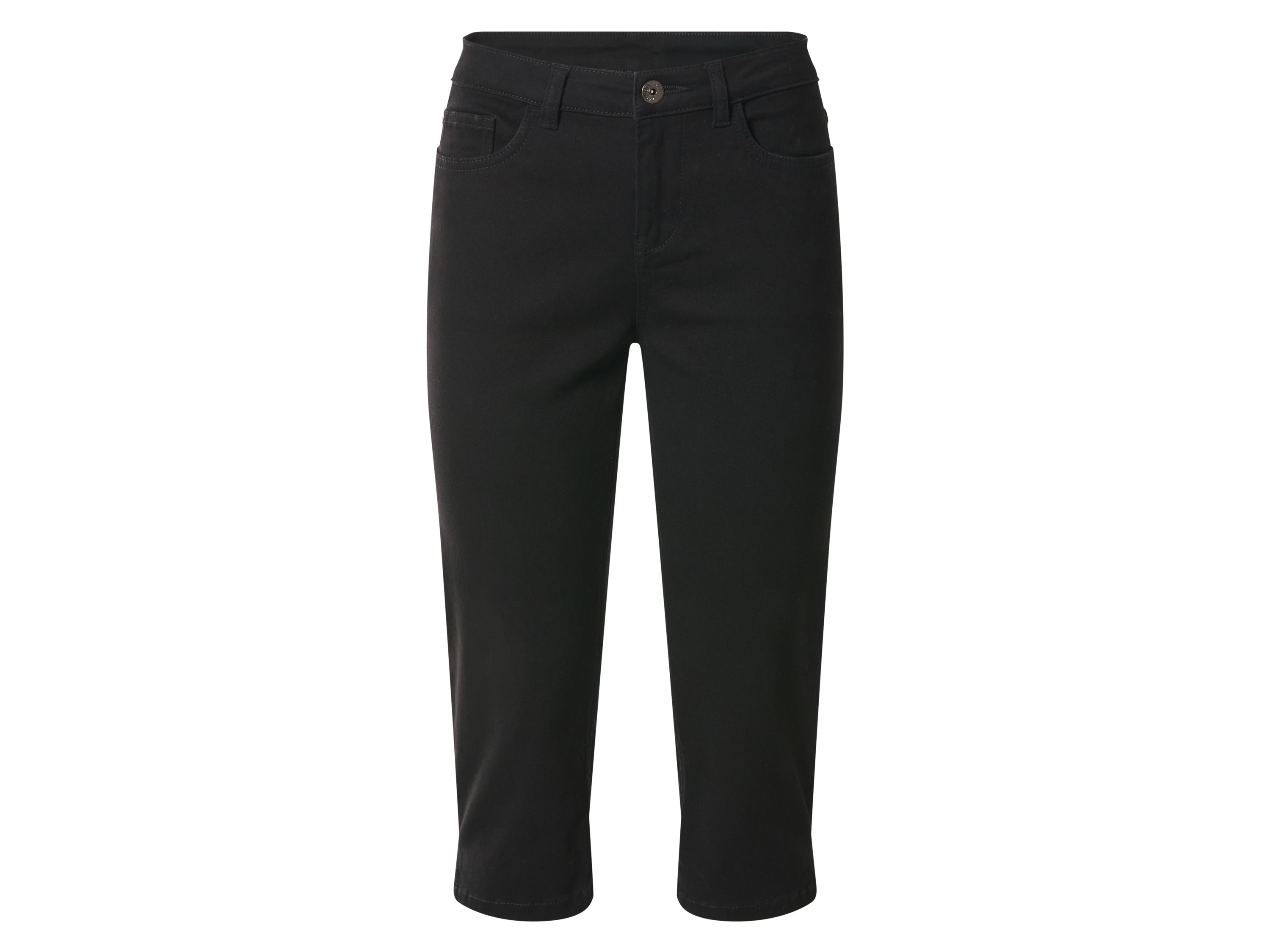 ESMARA® Damen Capri-Jeans, Skinny Fit (Schwarz, 42)