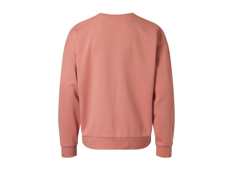 Rosa Pullover mit langen Ärmeln.