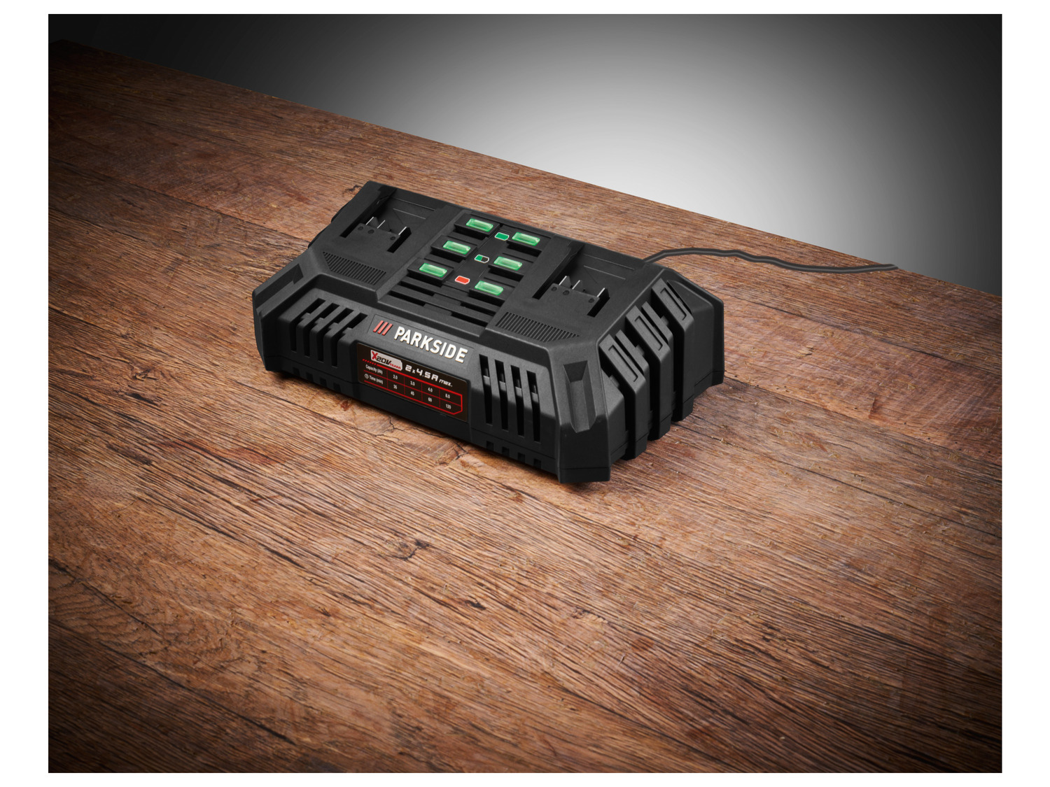 Parkside 20 V Accu Dubbele Oplader PDSLG 20 B1 – 2 X 4,5 A, Voor Alle Parkside X 20 V Team Accu's
