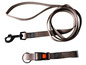 Ein braunes Hundeleine und Halsband von Ruffwear.