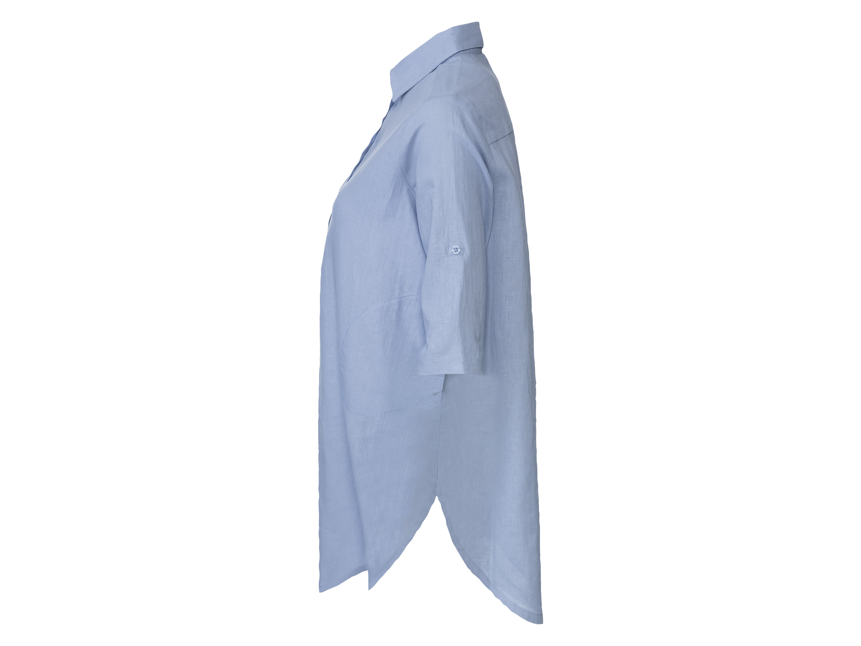ESMARA® Damen Leinenkleid kurz (Blau, 36) – Bild 3 von 4