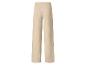 Beige gerippte weite Hose