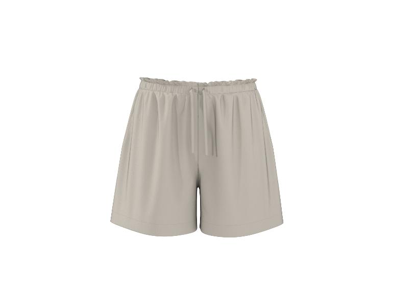 Beige Shorts mit Gummizug und Kordelzug