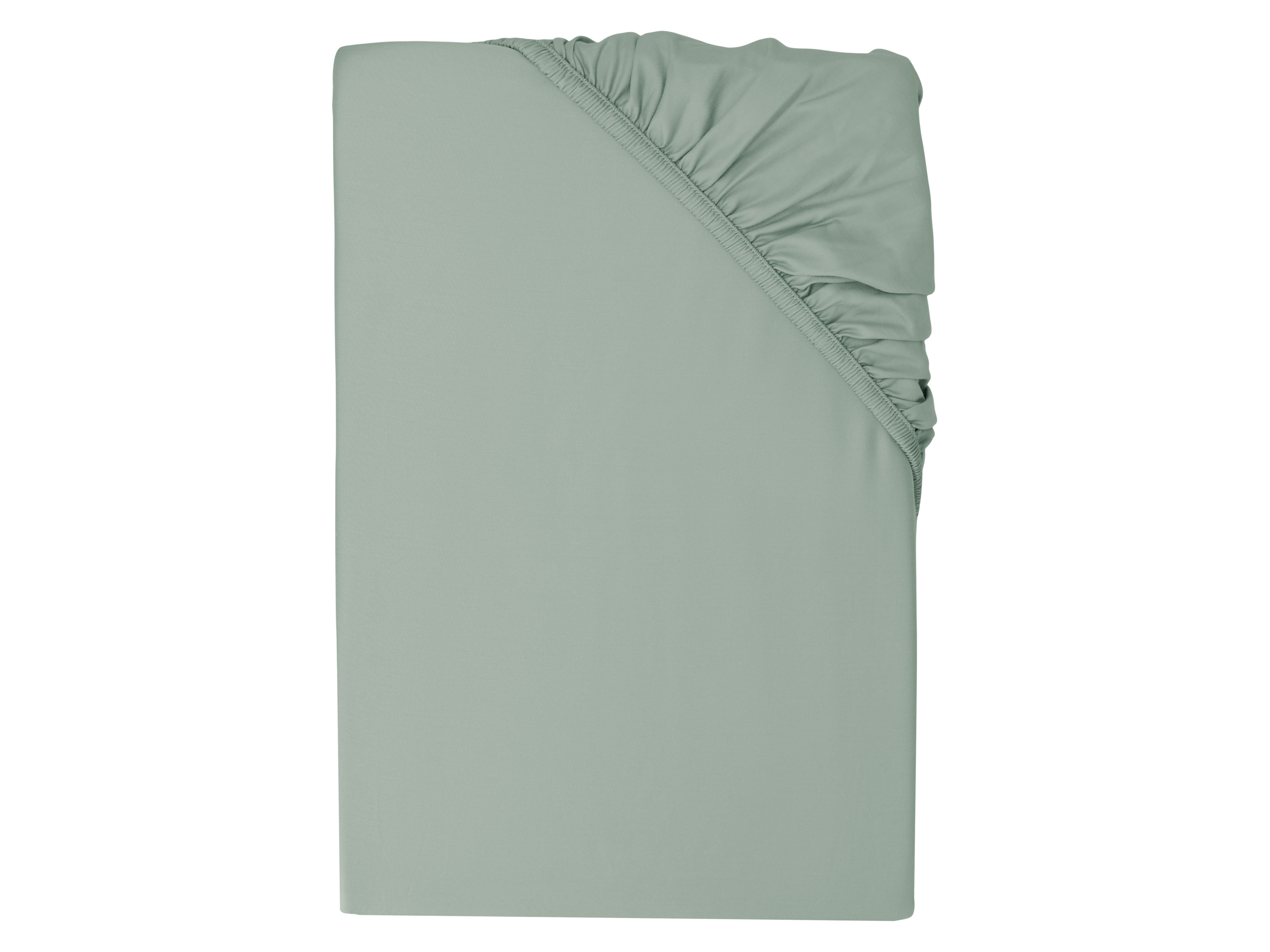 LIVARNO® Luxus Satin Spannbettlaken, 140-160x200x27cm (Grün)