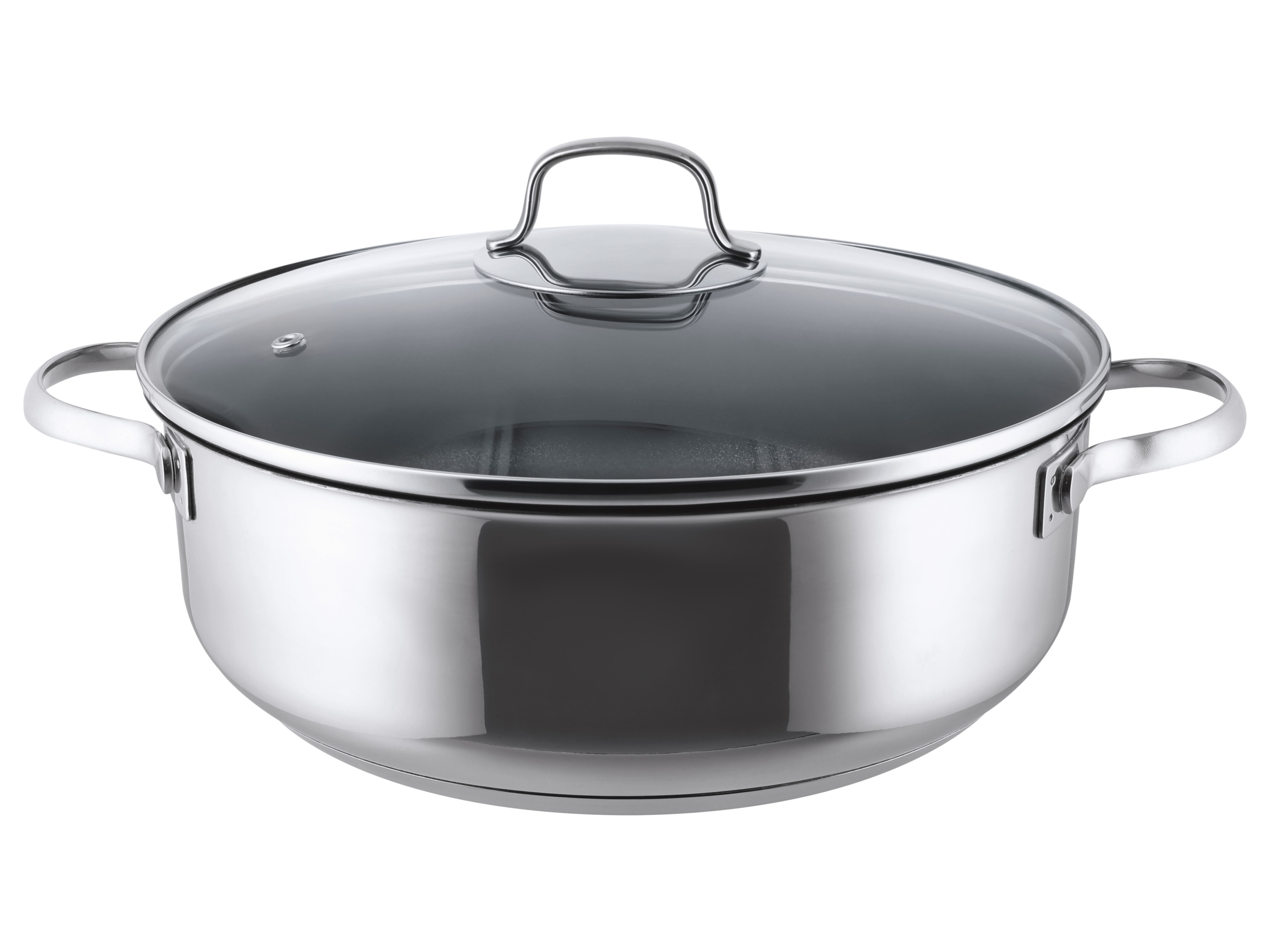 SILVERCREST® Edelstahl-Kasserolle, Ø 28 cm (unbeschichtet)