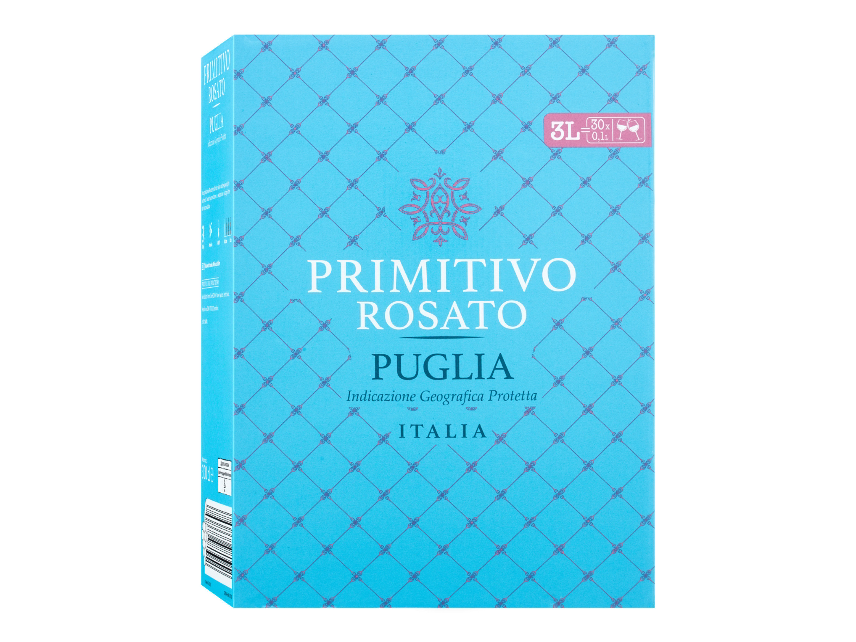 Primitivo Rosato Puglia IGP 3,0-l-Bag-in-Box trocken, Roséwein 2022 - Mindestbestellmenge: 6