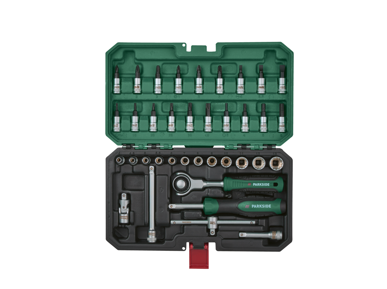 PARKSIDE® Steckschlüssel-Satz mit Schwenkkopf-Ratsche (Roto Ratschenset 37 tlg.) – Bild 3 von 4