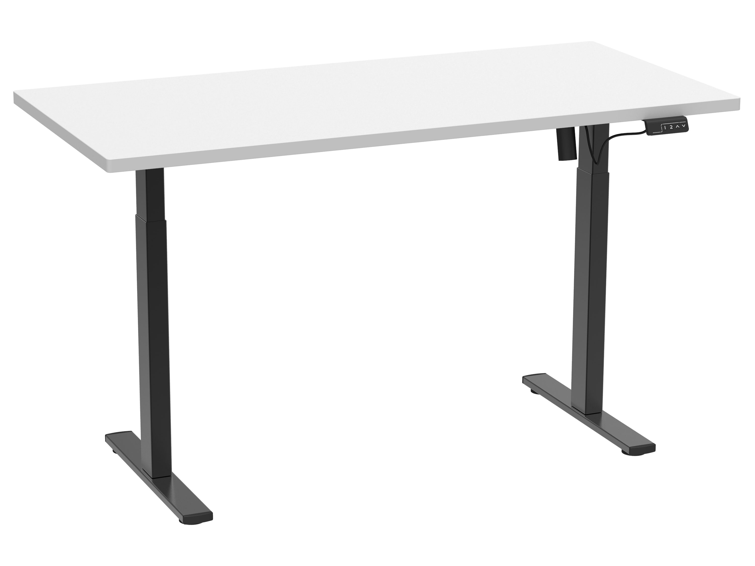 VCM Schreibtisch E-Lona (Weiß/schwarz, 160 x 80 cm) | 04051814440755