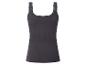 Dunkelgraues geripptes Damen-Spitzentop