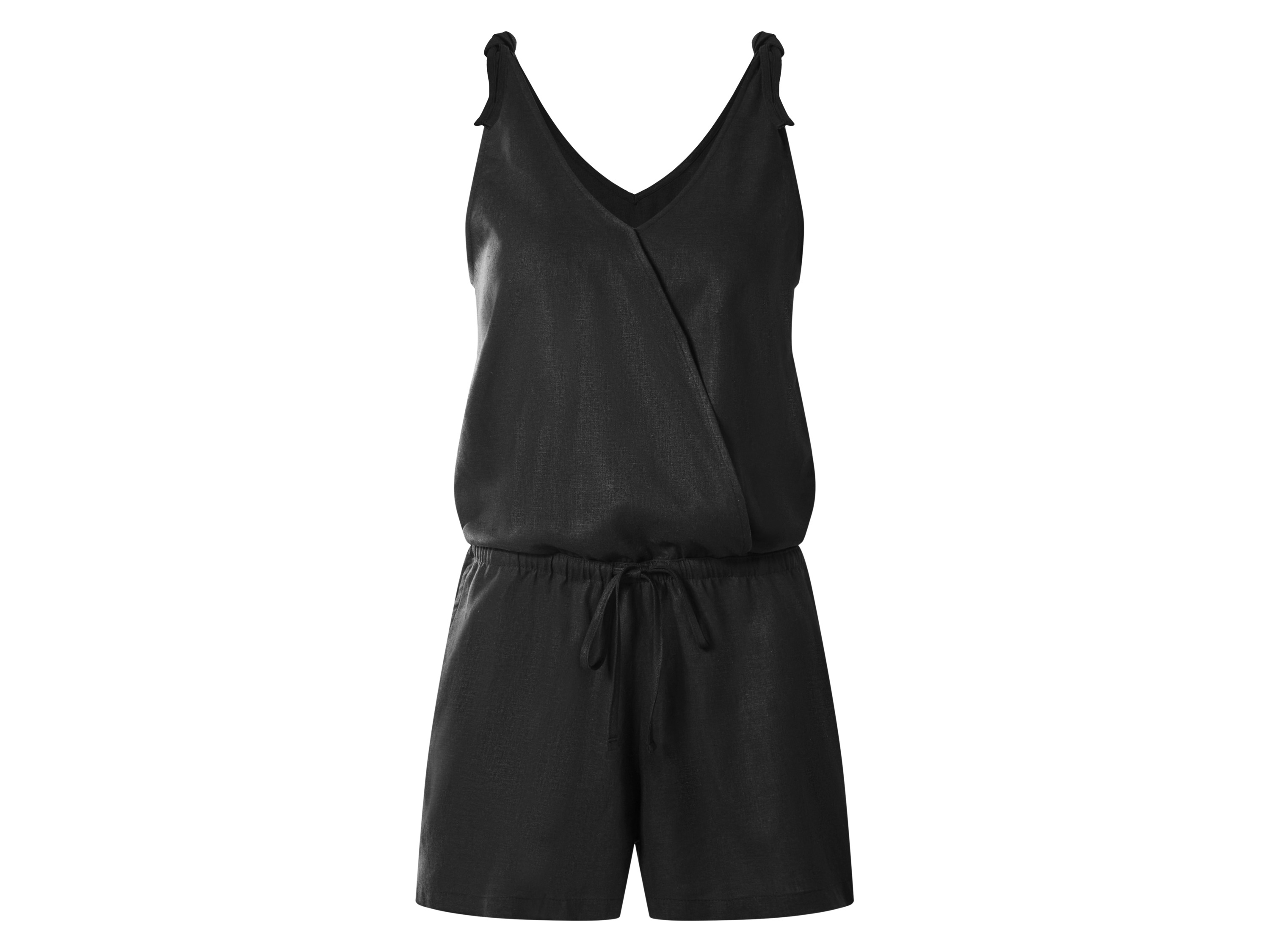 ESMARA® Damen Jumpsuit mit Leinen (Schwarz, 40)