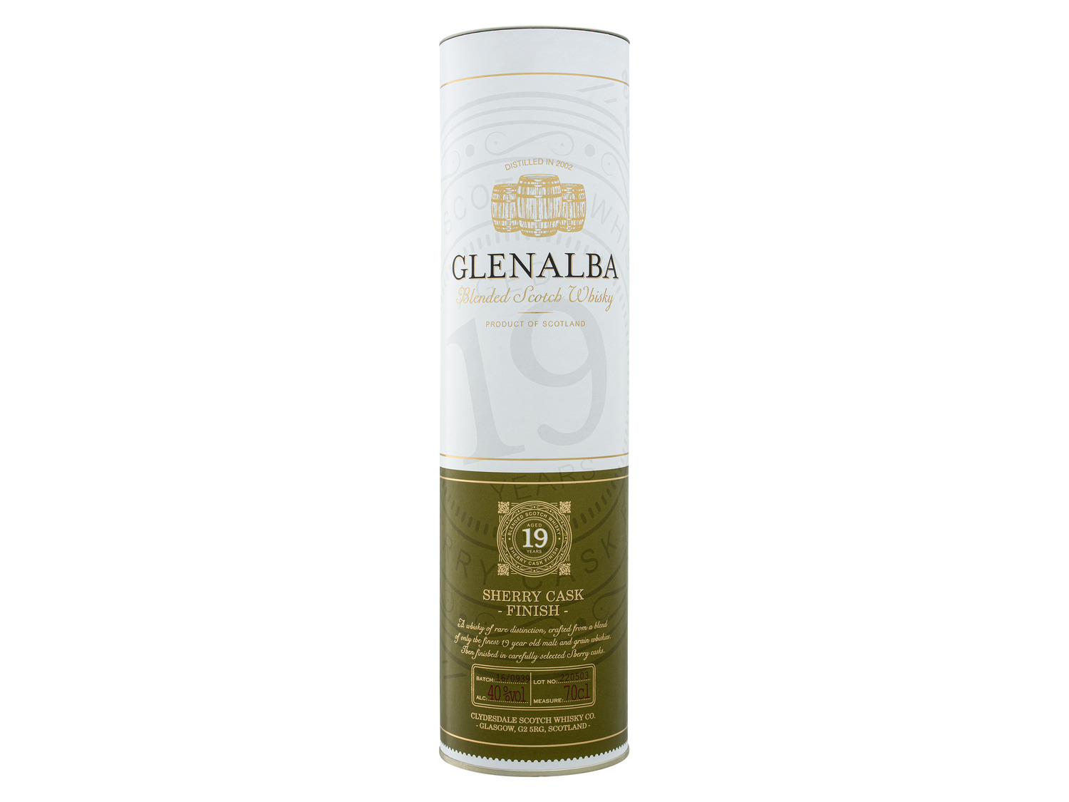 Glenalba Blended Scotch Whisky 19 Jahre Oloroso Sherry… | Whisky