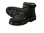 Schwarze Sicherheitsstiefel aus Wildleder mit profilierter Sohle