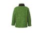 Grünes Fleece-Sweatshirt mit schwarzem Kragen, Rückansicht