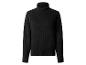Schwarzer gerippter Rollkragenpullover für Damen.