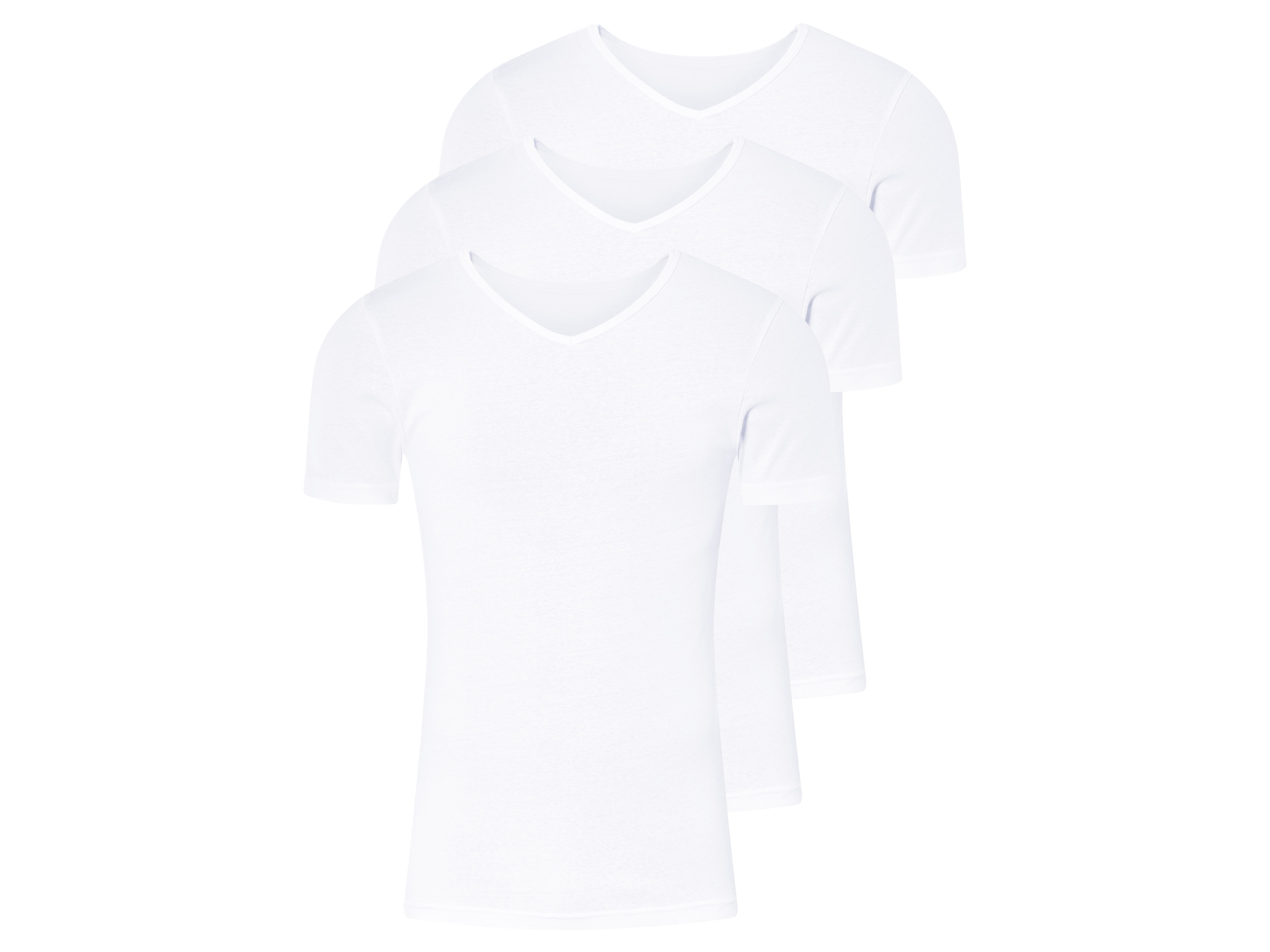 LIVERGY® Herren Unterziehshirt (V-Ausschnitt, Weiß, 4/S)““ | leicht verlängerte Rückseite Ausschnitt: Rundhalsausschnitt oder V-Ausschnitt Multipack: 3 Stück Material: Baumwolle Pflegehinweis: waschen bei max. 60 °C nicht bleichen schonende Trocknung im Wäschetrockner bei max. 60 °C bügeln bis 150 °C Stufe 2. Dampfbügeleisen kann verwendet werden nicht trockenreinigen Größe: 4/S – 7/Xl Meine Lidl-Größe – so einfach gehts Deine Größe findest du in der Lidl-Größentabelle . Oeko-Tex® Standard 100 Geprüft auf Schadstoffe Zertifizierungsnummer: 17.Hbd.11944 Hohenstein Htti Standard 100 by Oeko-Tex® ist die weltweit bekannteste, unabhängige Zertifizierung schadstoffgeprüfter Textil- und Lederprodukte aller Art – vom Garn und den Stoffen bis hin zum gebrauchsfertigen Artikel. Das Label bestätigt