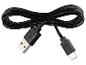 Schwarzes USB-A zu USB-C Ladekabel, aufgerollt