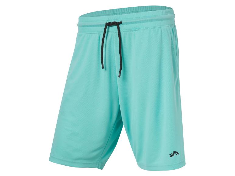 Türkisfarbene Sport Shorts mit Kordelzug