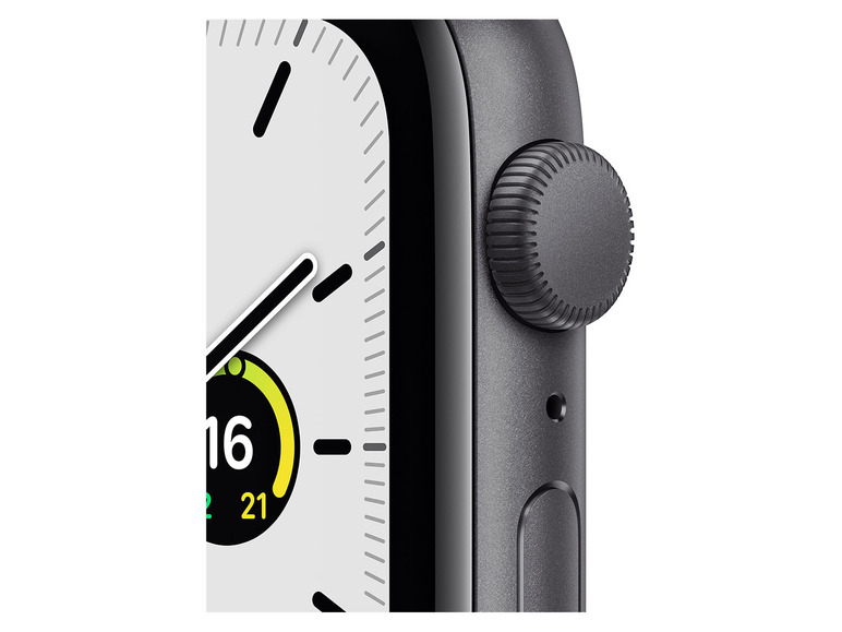 Gehe zu Vollbildansicht: Apple Watch SE 44 mm, Aluminiumgehäuse space grau - Bild 2
