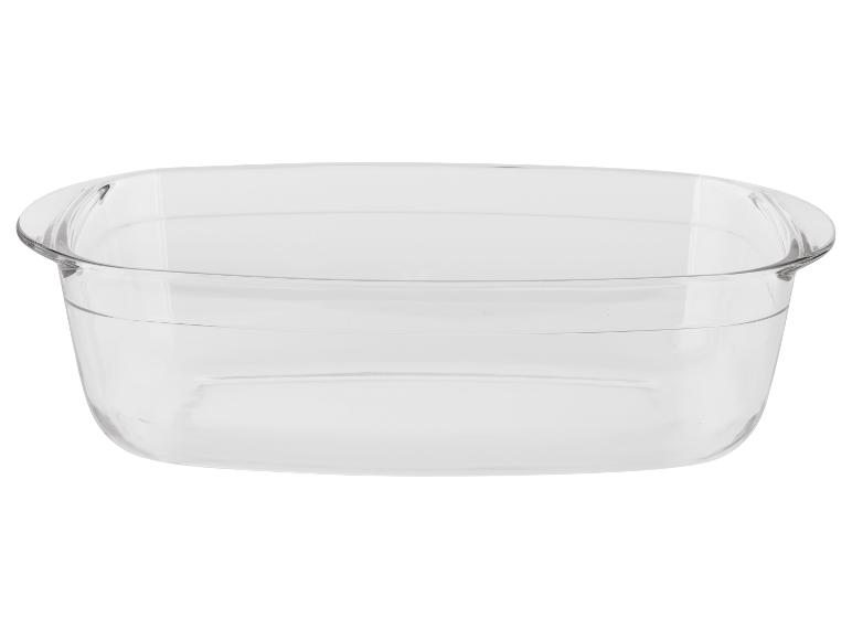 Transparente rechteckige Glasauflaufform