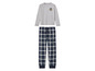 Langarm-Pyjama mit NYC-Logo und karierter Hose.