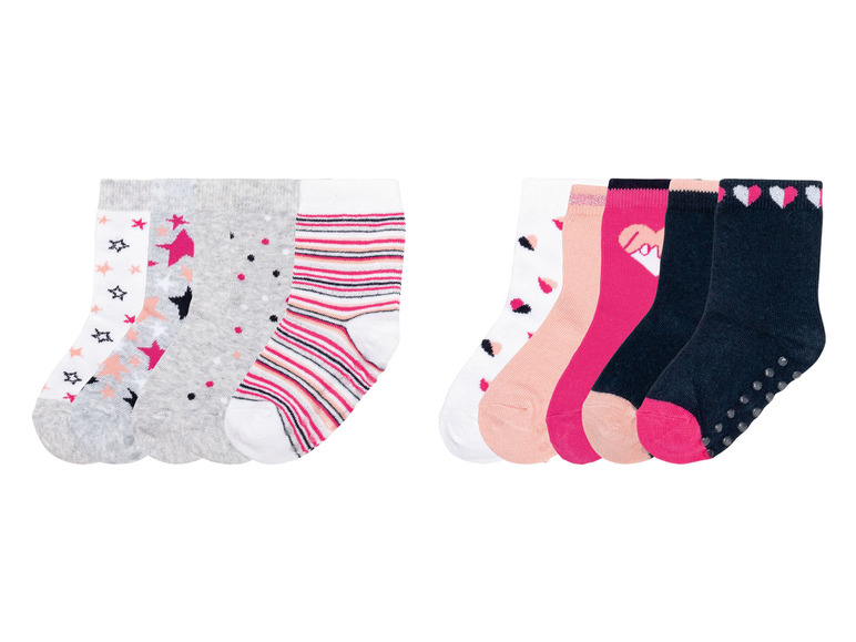Gehe zu Vollbildansicht: lupilu® Kleinkinder Mädchen Socken mit ABS-Noppen, 5 Paar - Bild 1