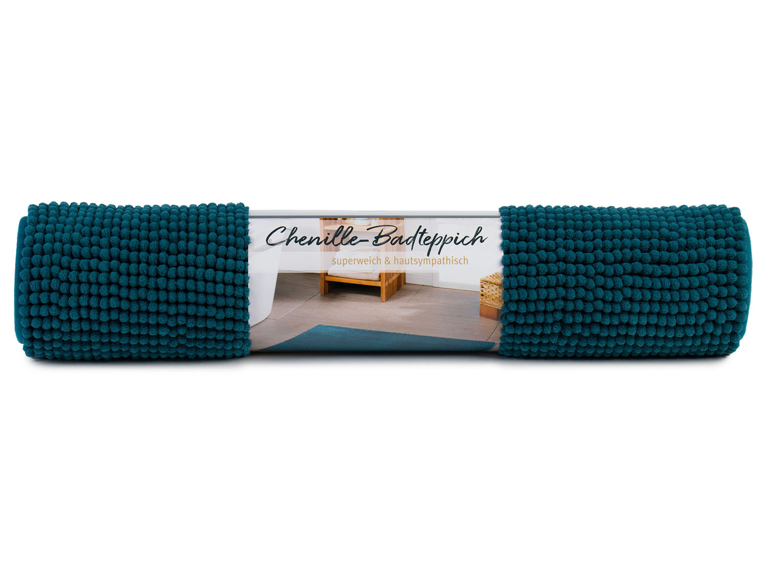 Thumbnail - Gözze Badteppich Chenille 70 x 120 cm (petrol)