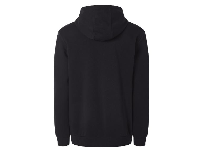 Schwarzer Kapuzenpullover, Rückansicht