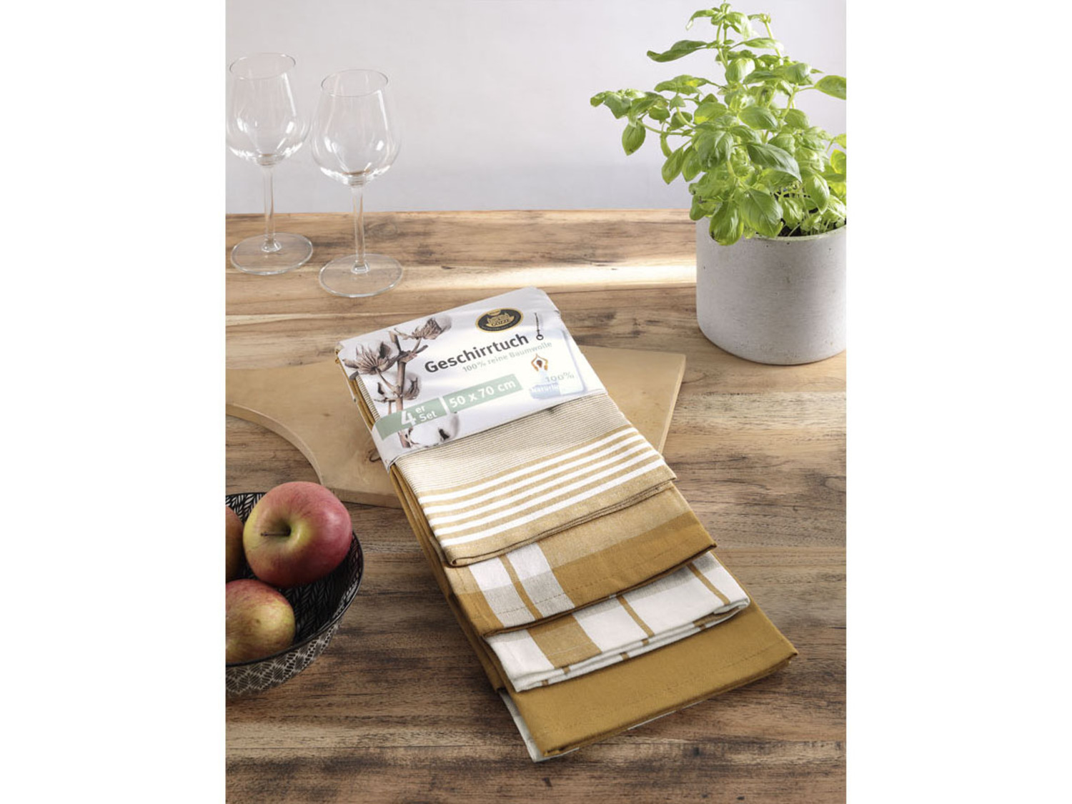 Baumwoll-Geschirrtücher 10er Set – Gestreift, 70x50 Cm, Für Küche, Bar & Gastronomie