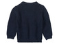 Ein dunkelblauer Strickpullover für Kinder.